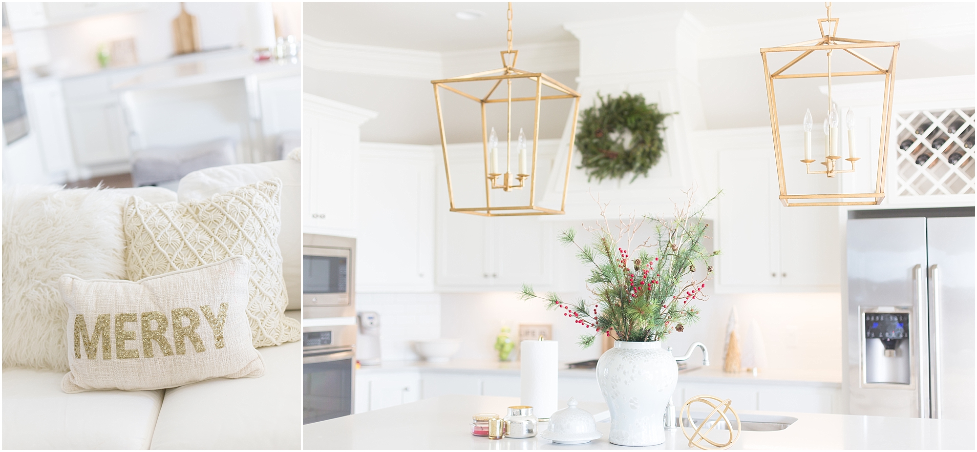 christmas decor home design, white kitchen